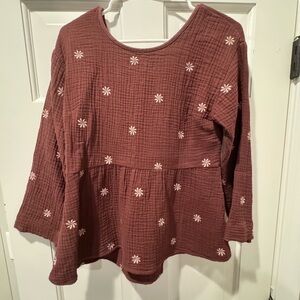 Madewell Dusty Rose Floral Blouse